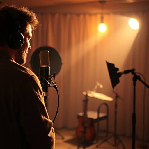 Fotografia di una sessione di registrazione in studio
