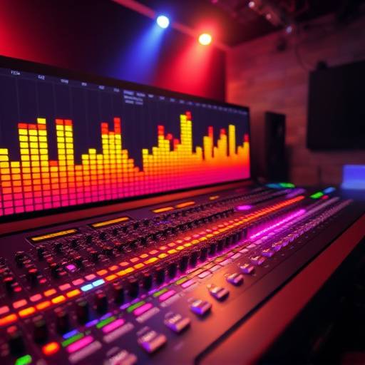 Immagine di forme d'onda audio che mostrano il processo di missaggio audio digitale.